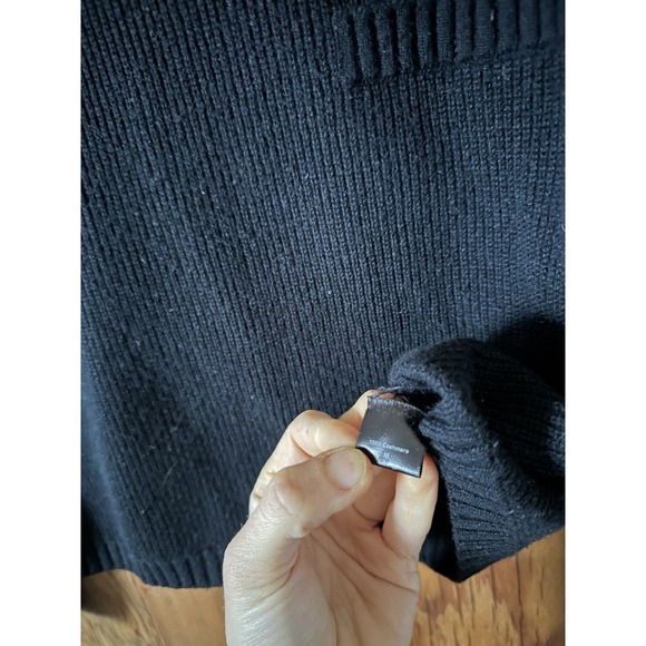 Jenni Kayne 100% Cashmere Ribbed Sweater Black Size Medium - Picture 3 of 3